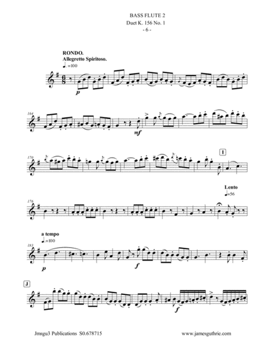 Mozart: Duet K. 156 No. 1 for Bass Flute Duo image number null