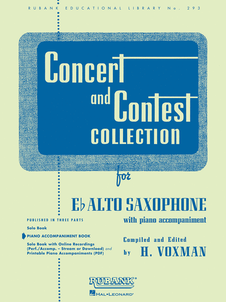 Concert and Contest Collections  - Alto Saxophone (Piano Accompaniment)