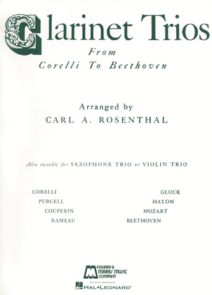 Book cover for Clarinet Trios from Corelli to Beethoven