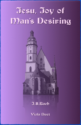 Book cover for Jesu Joy of Man's Desiring, J S Bach, Viola Duet