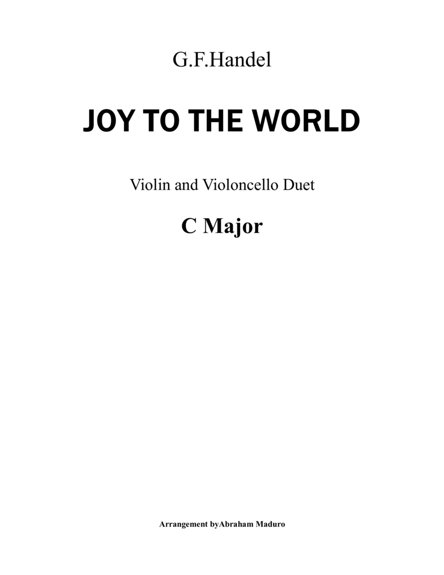 Joy To The World Violin and Cello Duet image number null