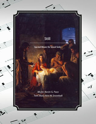 Book cover for Still, sacred music for vocal solo (extended version)