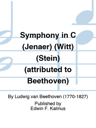 Book cover for Symphony in C (Jenaer) (Witt) (Stein) (attributed to Beethoven)