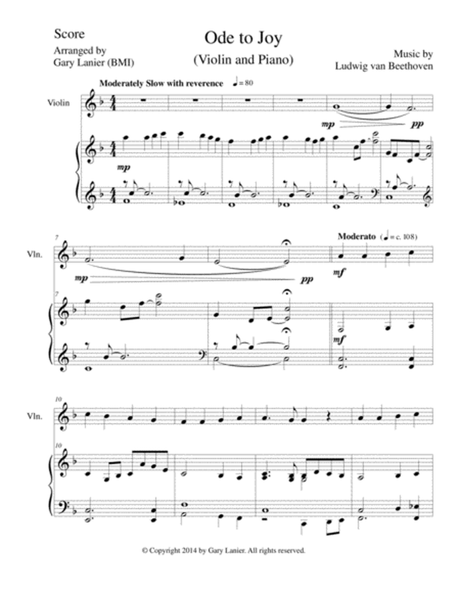 Gary Lanier: 3 GREAT HYMNS (Duets for Violin & Piano) image number null