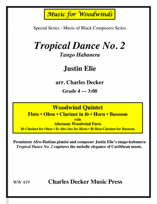 Book cover for Tango - Habanera Tropical Dance No. 2 for Woodwind Quintet