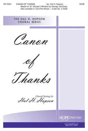 Book cover for A Canon of Thanks