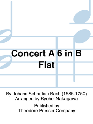 Book cover for Concert A 6 In B-flat