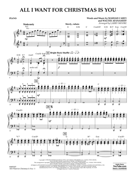All I Want for Christmas Is You (arr. Larry Moore) - Piano by Mariah Carey  - Piano - Digital Sheet Music | Sheet Music Plus