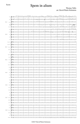 Book cover for Spem in Alium (40 part motet) arranged for orchestra