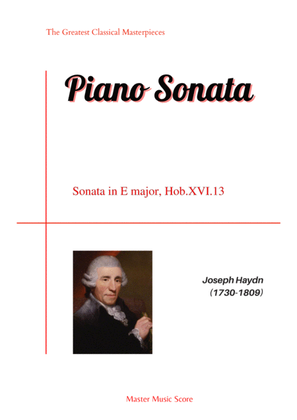 Book cover for Haydn-Piano Sonata in E major, Hob.XVI.13(Piano solo)