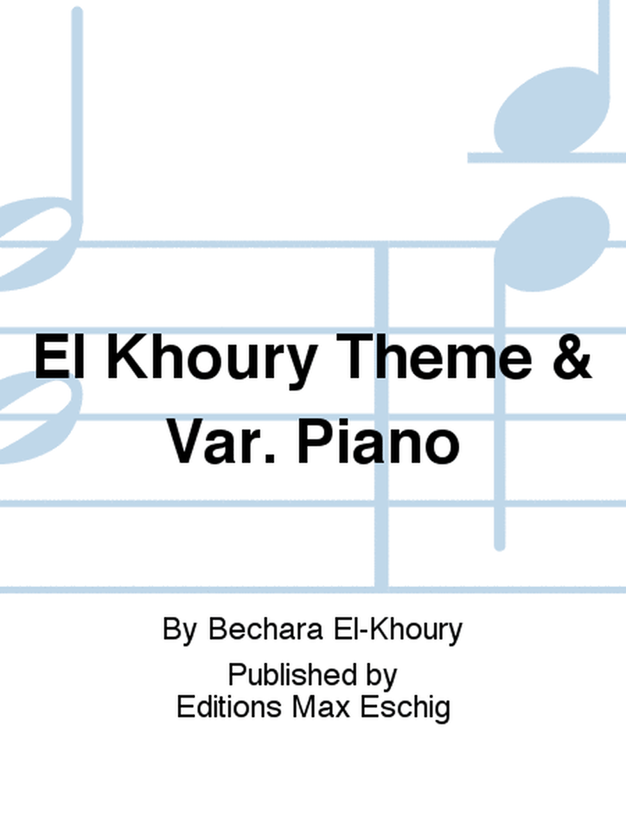 El Khoury Theme & Var. Piano