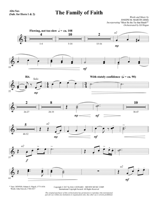 Book cover for The Family of Faith - Alto Sax 1-2 (sub. Horn 1-2)