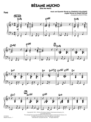Book cover for Bésame Mucho (Kiss Me Much) (arr. Rick Stitzel) - Piano