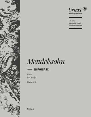 Book cover for Sinfonia IX in C minor / C major MWV N 9