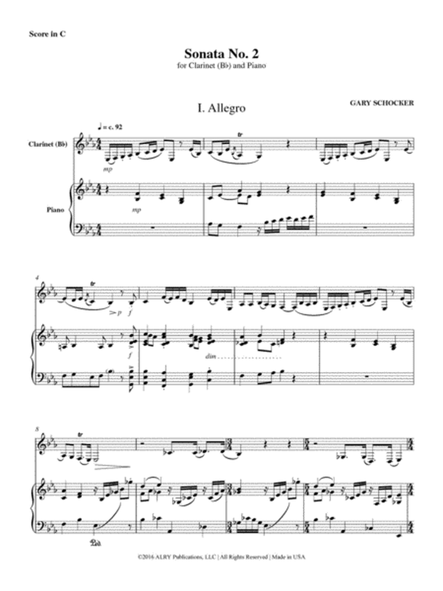 Sonata No. 2 for Clarinet and Piano