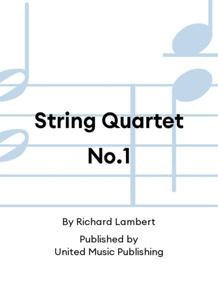 Book cover for String Quartet No.1