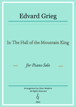 Book cover for In The Hall of the Mountain King by Grieg - Piano Solo (Full Score)