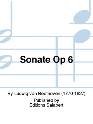 Book cover for Sonate Op 6