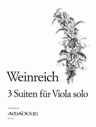 Book cover for 3 Suites for Viola solo
