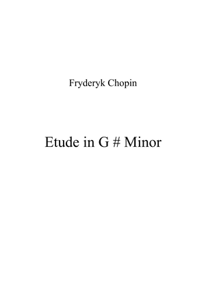Book cover for Etude in G # Minor