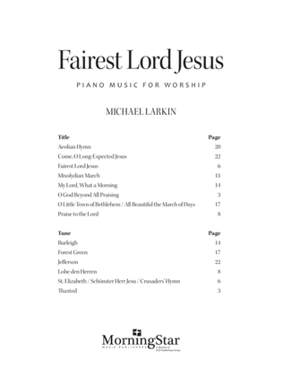 Book cover for Fairest Lord Jesus: Piano Music for Worship