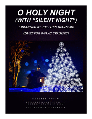 Book cover for O Holy Night (with "Silent Night" - Duet for Bb-Trumpet)