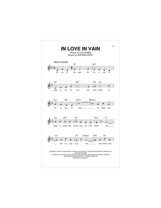 In Love In Vain