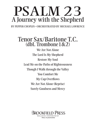 Book cover for Psalm 23 - A Journey With The Shepherd - Tenor Sax/BariTC (sub Tbn 1-2)