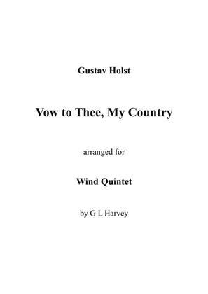 Book cover for Vow to Thee, My Country (Wind Quintet)