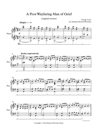 A Poor Wayfaring Man of Grief (advanced piano)