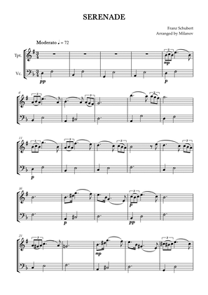 Serenade | Ständchen | Schubert | trumpet and cello duet
