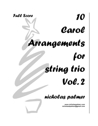 Book cover for 10 Christmas Carol Arrangements for String Trio - vol. 2
