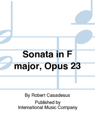 Book cover for Sonata In F Major, Opus 23