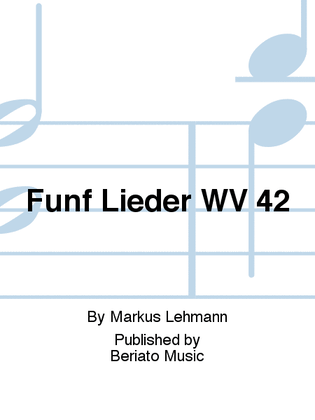 Book cover for Fünf Lieder WV 42