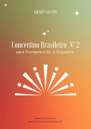 Book cover for Brazilian Concertino nº 2 for trumpet in Eb and Strings