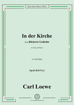 Book cover for Loewe-In der Kirche,Op.62 H.II No.2,in A flat Major