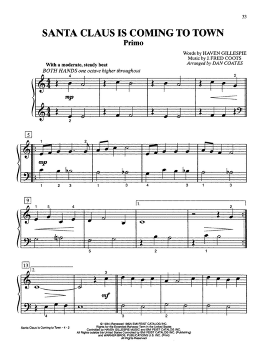 Easy Christmas Duets by Dan Coates Small Ensemble - Sheet Music