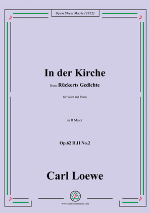 Book cover for Loewe-In der Kirche,Op.62 H.II No.2,in B Major