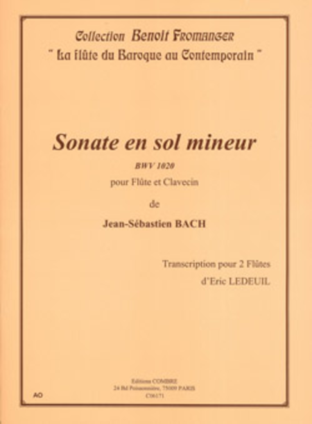 Sonate en Sol min. BWV1020