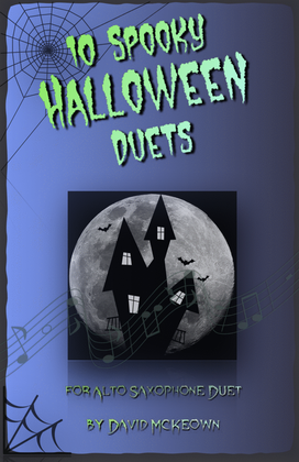 Book cover for 10 Spooky Halloween Duets for Alto Saxophone