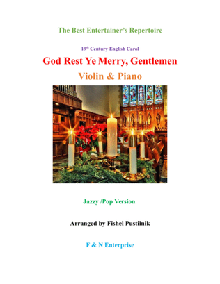 Book cover for Piano Background for "God Rest Ye Merry, Gentlemen"-Violin and Piano