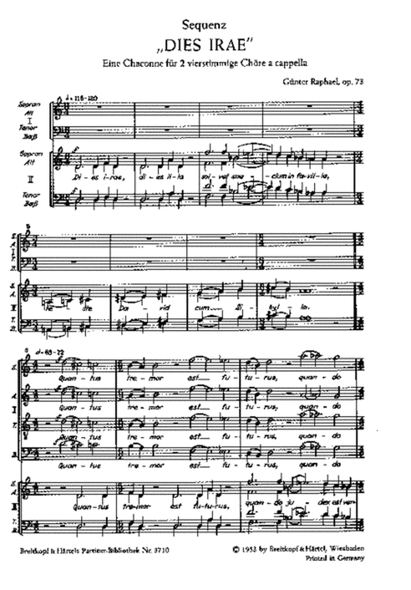 Sequenz "Dies Irae" Op. 73