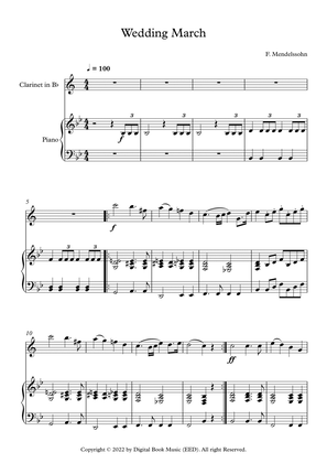 Book cover for Wedding March - Felix Bartholdy Mendelssohn (Clarinet + Piano)