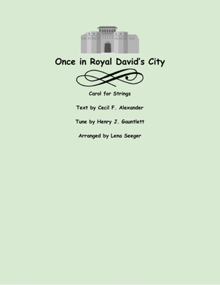 Book cover for Once in Royal David's City (three violins and cello)