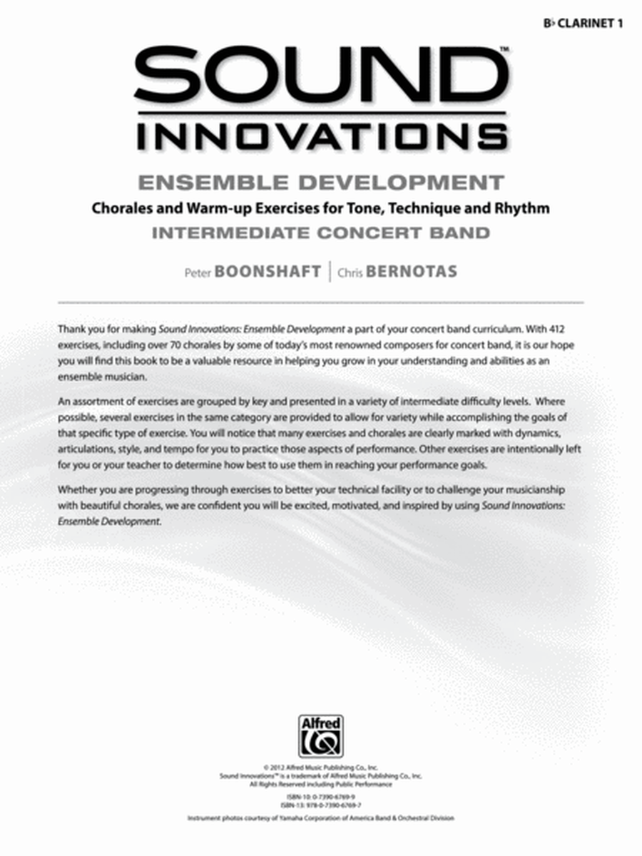 Sound Innovations for Concert Band -- Ensemble Development for Intermediate Concert Band