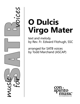 Book cover for O Dulcis Virgo Mater (anthem for Holy Week) — SATB voices