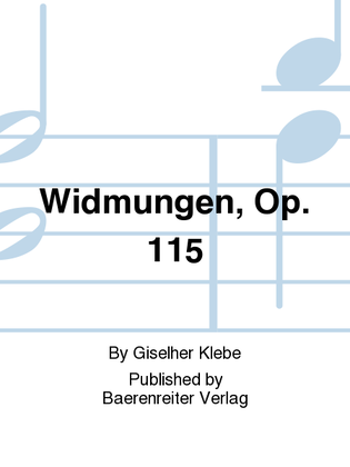 Book cover for Widmungen, op. 115