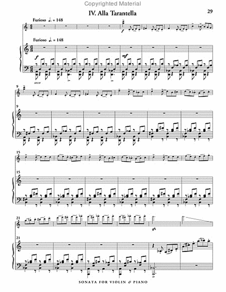 Sonata for Violin and Piano (score & 1 part) image number null