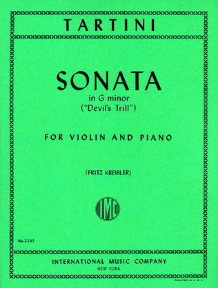 Book cover for Sonata in G minor 'Devil's Trill'