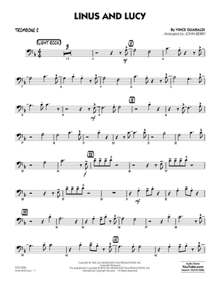 Book cover for Linus and Lucy (arr. John Berry) - Trombone 2